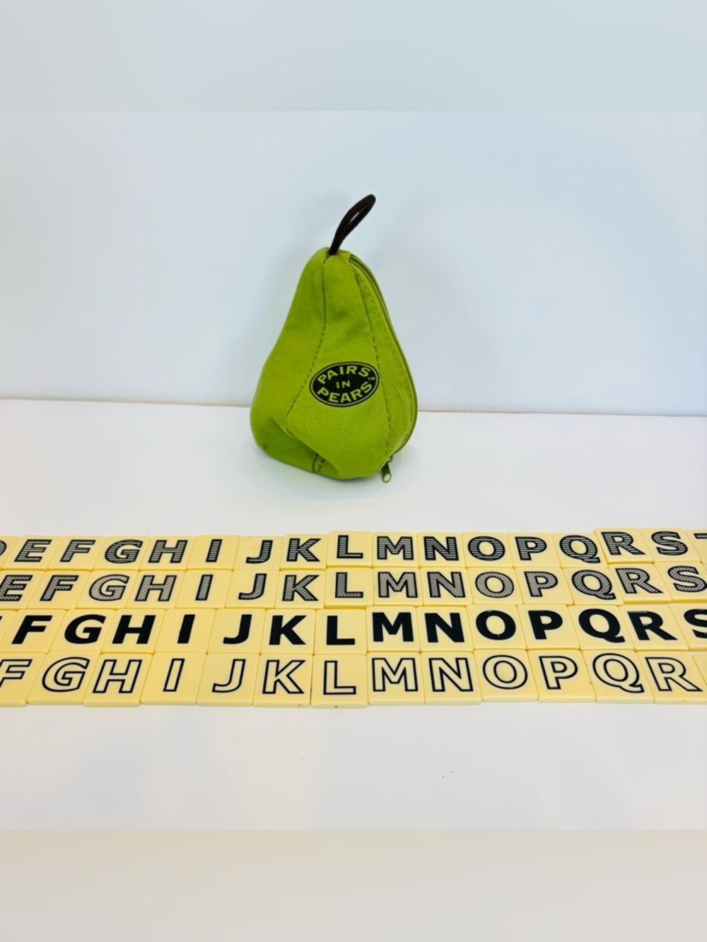 PairsinPears Bananagrams Pre Production Prototype Pairs In Pears Word Tile Game